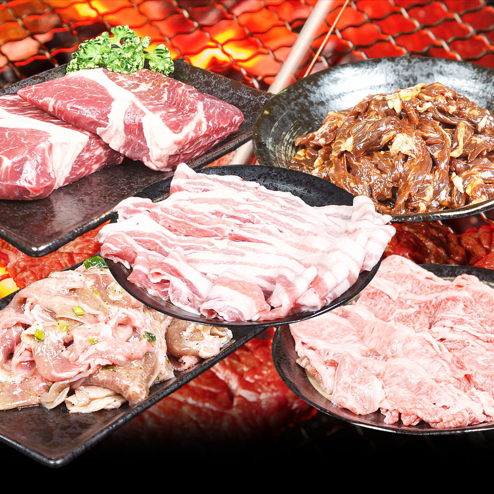 5種の味をたっぷり堪能！焼肉豪華セット5種 1.2kg