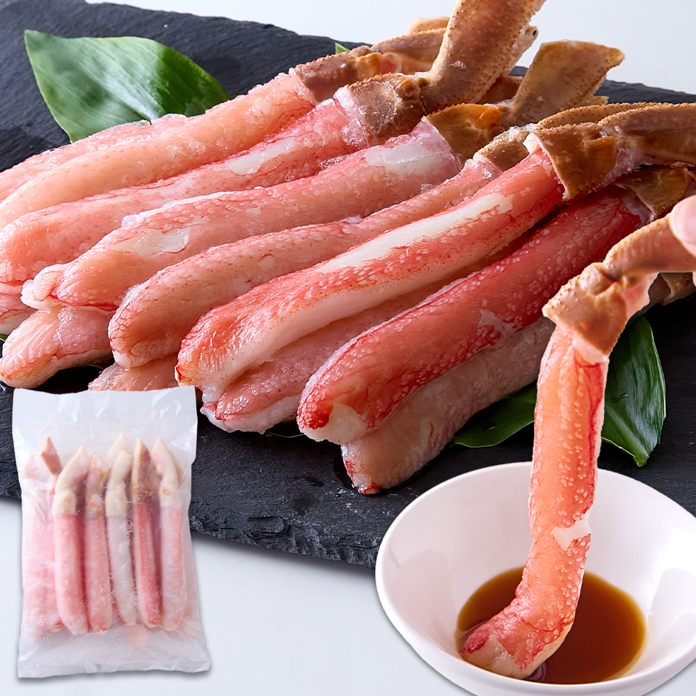 北海道の工場で丁寧に加工！濃厚な甘味と蟹本来の旨み！【生】本ズワイ蟹むき身ポーション500ｇ