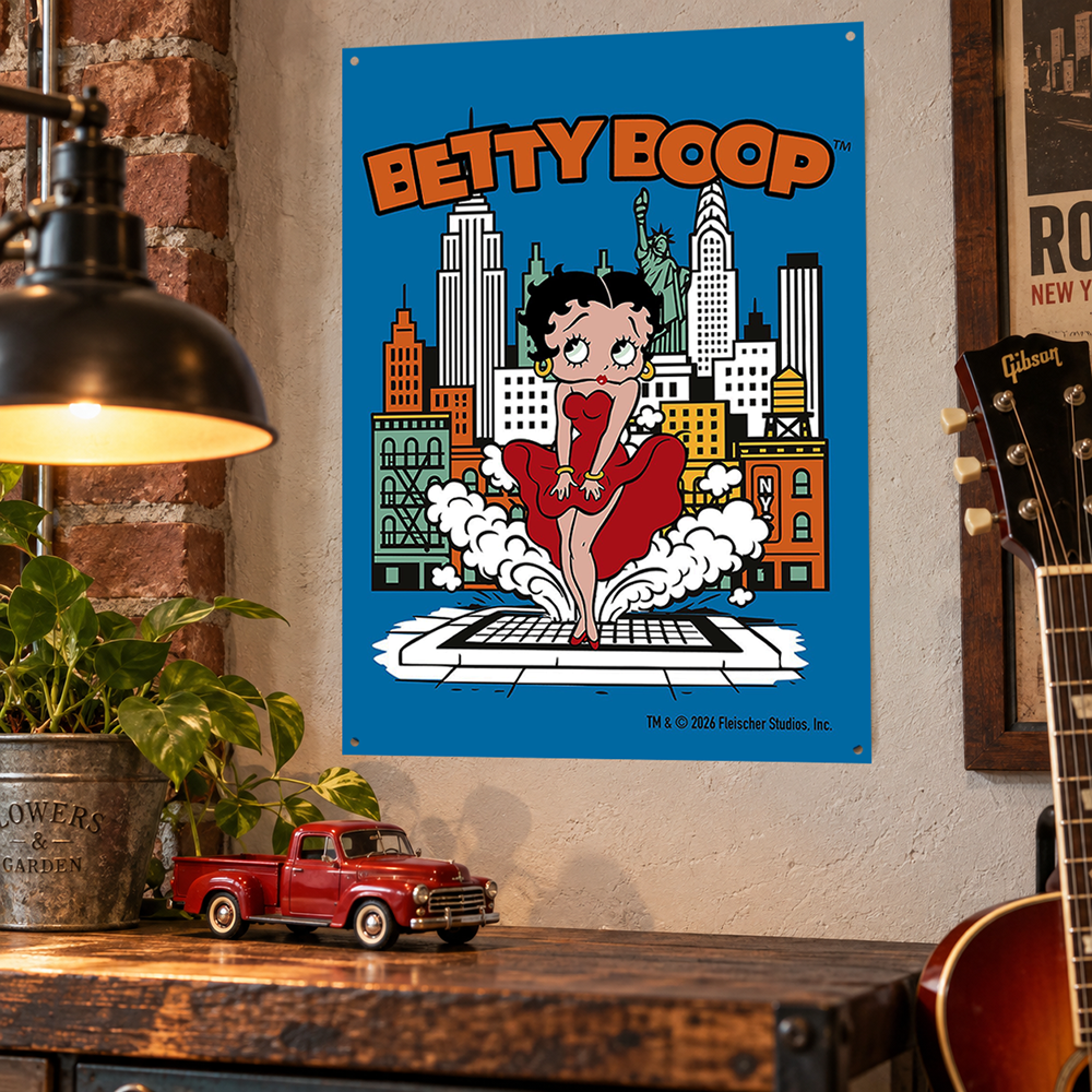 ベティー ブープ（Betty Boop）ティン サイン Betty Boop New York Skyline