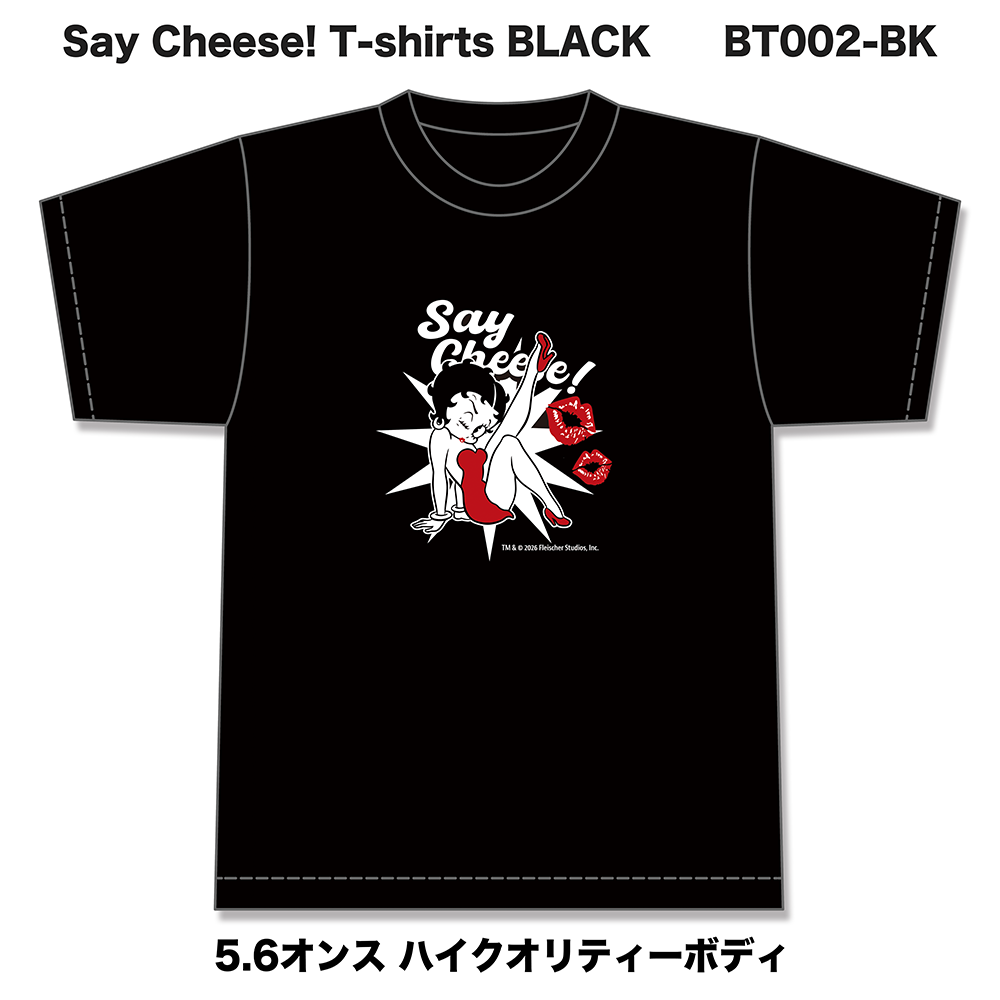 Betty Boop Tシャツ Say Cheese! ブラック
