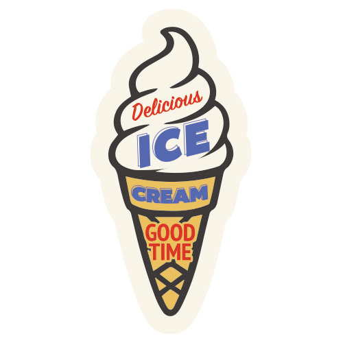 ダイナー ステッカー ICE CREAM