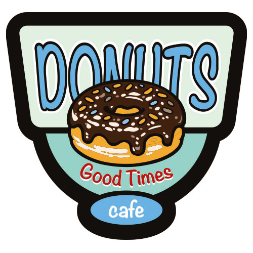 ダイナー ステッカー DONUTS