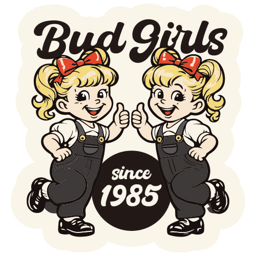 ダイナー ステッカー BUD GIRLS