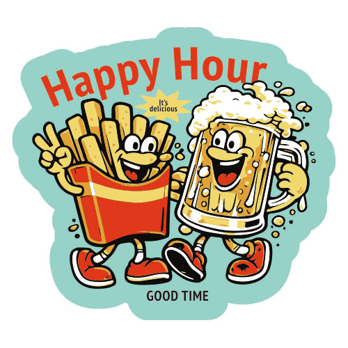 ダイナー ステッカー HAPPY HOUR