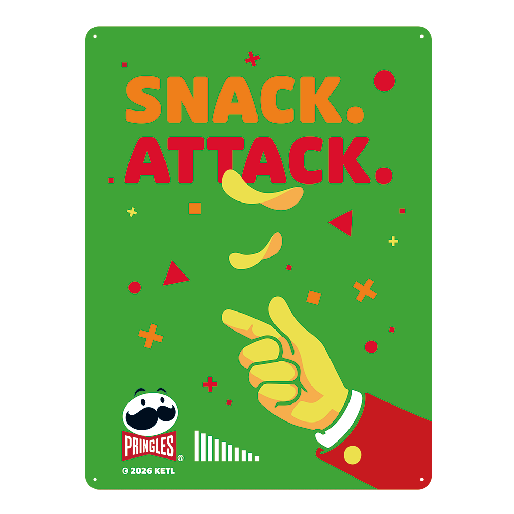 プリングルズ（PRINGLES）ティン サイン SNACK. ATTACK.