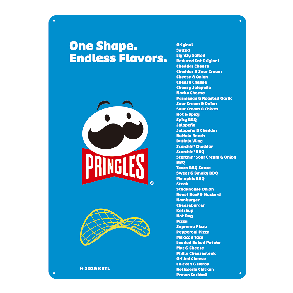 プリングルズ（PRINGLES）ティン サイン One Shape. Endless Flavors.