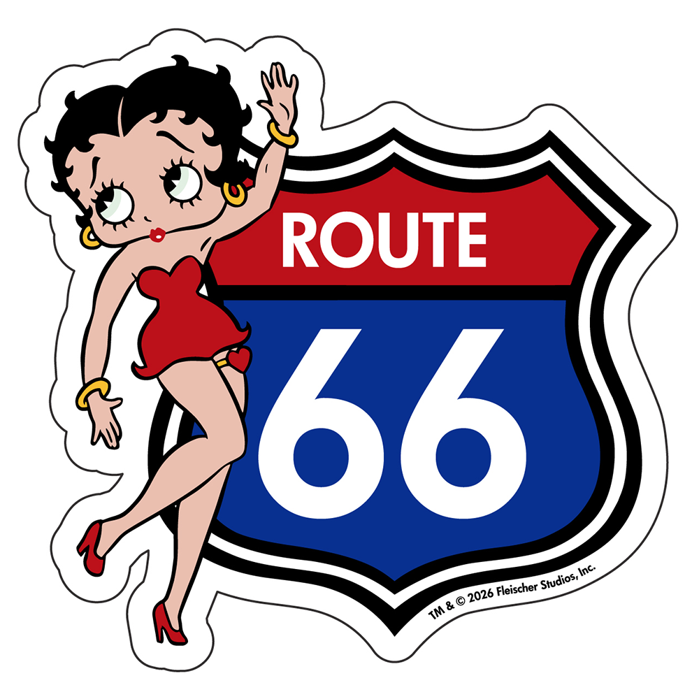 ベティー ブープ（Betty Boop）ステッカー Betty & RT66