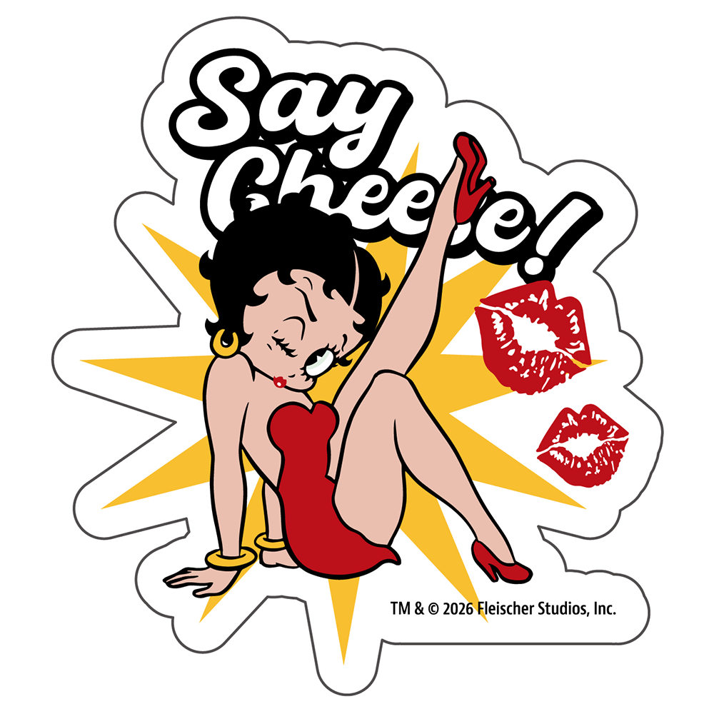 ベティー ブープ（Betty Boop）ステッカー Say Cheese!
