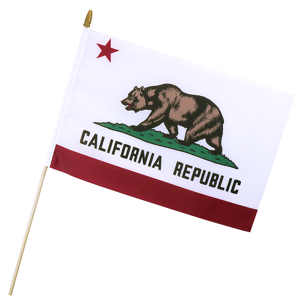 12x18 in スティック フラッグ CALIFORNIA