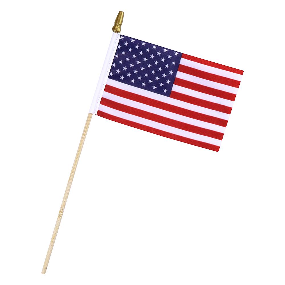 4x6 in スティック フラッグ USA