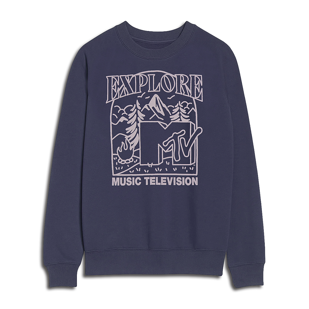 クルーネック スウェット シャツ MTV ディープブルー