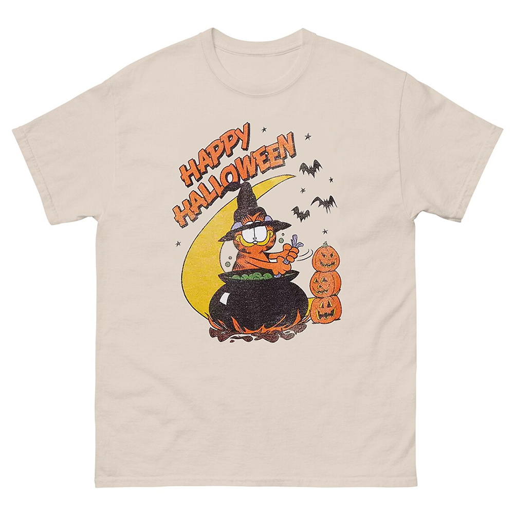ボーイズ Tシャツ Garfield Happy Halloween Vintage サンドベージ
