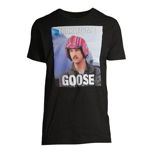Tシャツ TOP GUN TALK TO ME GOOSE ブラック