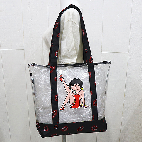 ベティー ブープ（Betty Boop）クリア トート バッグ シッティング ウィズ リップス