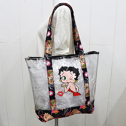ベティー ブープ（Betty Boop）クリア トート バッグ ピンク レオパード