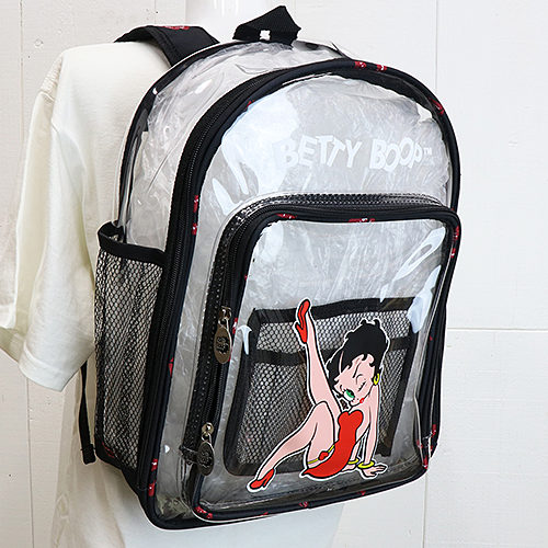 ベティー ブープ（Betty Boop）クリア バック パック シッティング ウィズ リップス