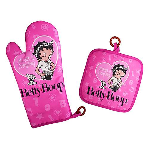 ベティー ブープ（Betty Boop）オーブン ミトン ＆ ポット ホルダー Attitude