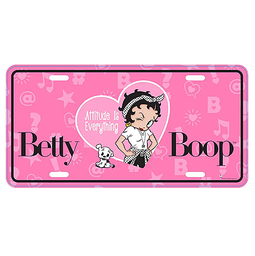 ベティー ブープ（Betty Boop）アルミニウム サイン LICENSE PLATE Attitude