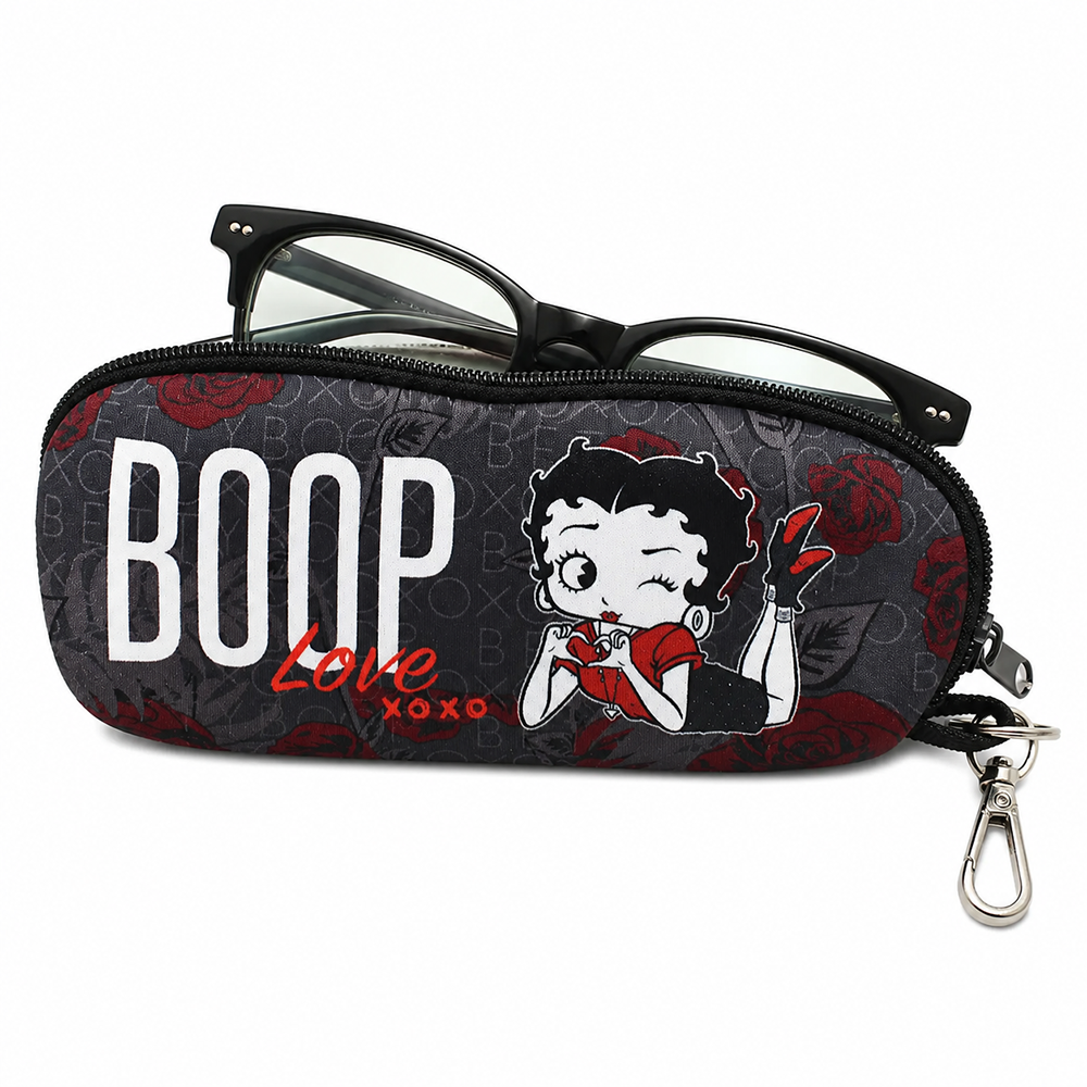ベティー ブープ（Betty Boop）メガネ ケース レッド ローズ XOXO