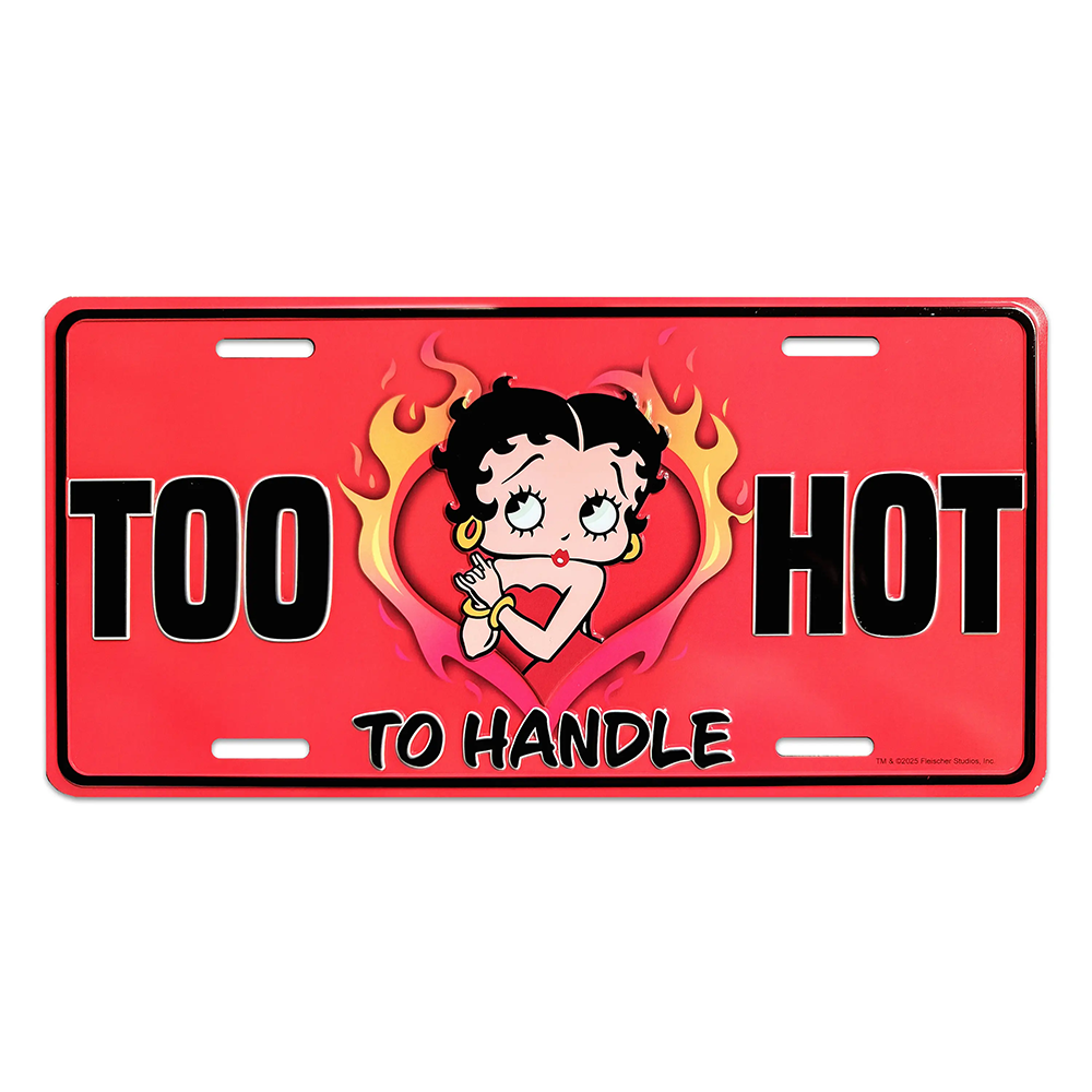 ベティー ブープ（Betty Boop）アルミニウム サイン LICENSE PLATE Too Hot to Handle