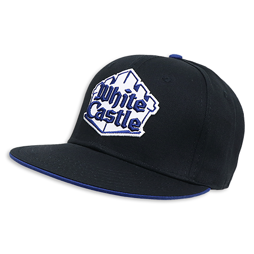 フラット バイザー キャップ White Castle ブラック