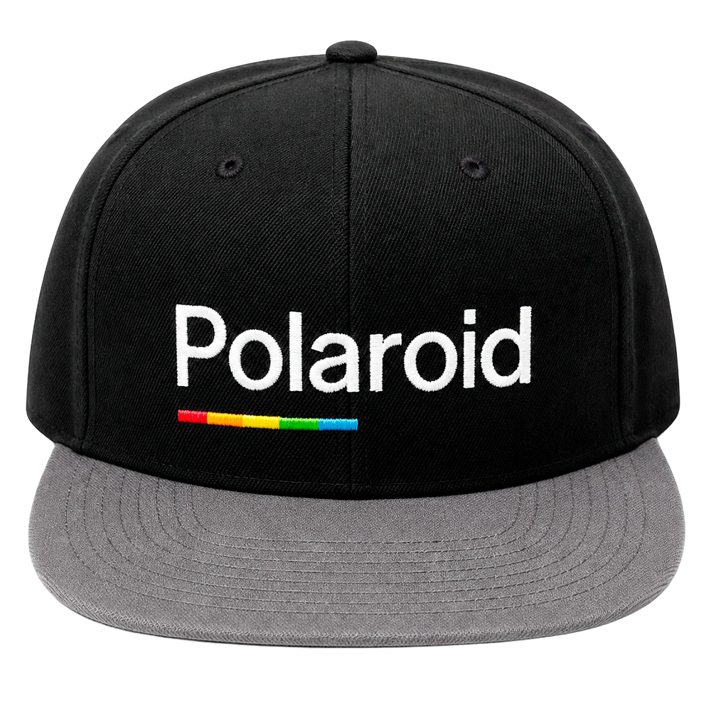 フラット バイザー キャップ POLAROID ブラック
