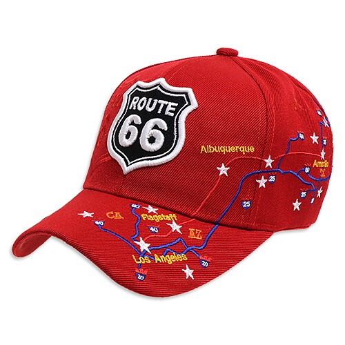 ROUTE 66 キャップ MAP 66-AC-CP-003RD レッド