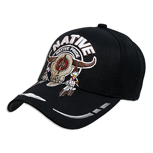 キャップ NATIVE PRIDE COW SKULL AC-CP-VM107-01 ソリッド ブラック
