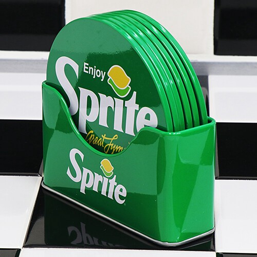 ティン ラウンド ディスク コースター 6枚 セット SPRITE