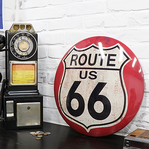 RT 66 ドーム サイン ROUTE 66 RED