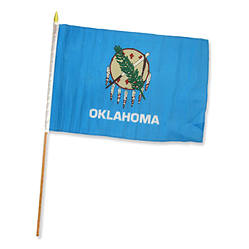 12x18 in スティック フラッグ OKLAHOMA