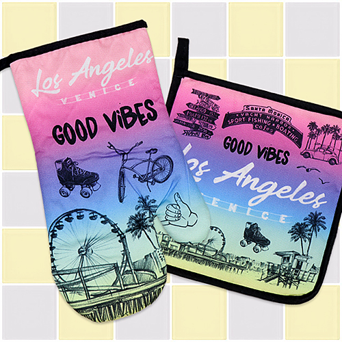オーブン ミトン ＆ ポット ホルダー LA BEACH