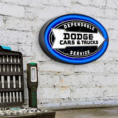 LED ロープ ネオン サイン DODGE CARS & TRUCKS オーバル