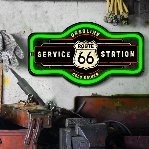 RT 66 LED ロープ ネオン サイン RT 66 SERVICE STATION マーキー