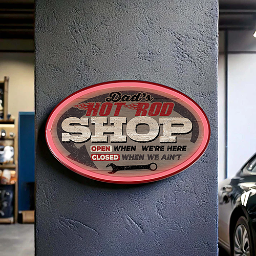 LED ロープ ネオン サイン HOT ROD SHOP オーバル