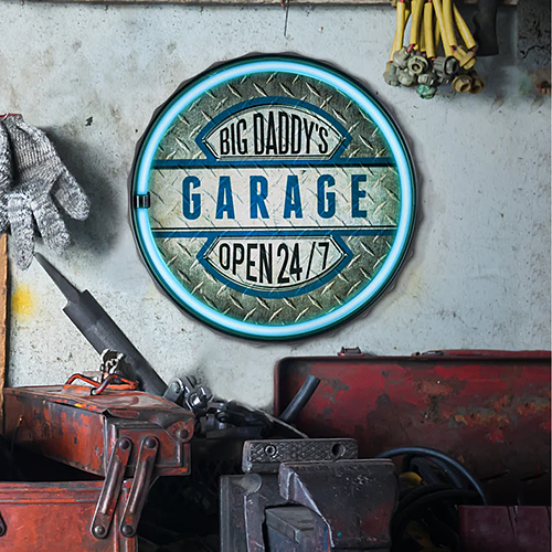 LED ロープ ネオン サイン BIG DADDY’S GARAGE ボトルキャップ