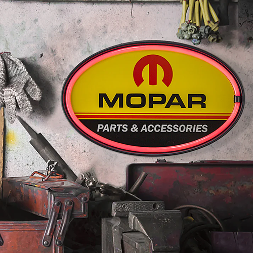 LED ロープ ネオン サイン MOPAR CHRYSLER PARTS & ACCESSORIES オーバル