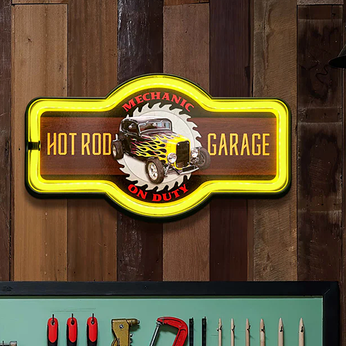 LED ロープ ネオン サイン HOT ROD GARAGE マーキー