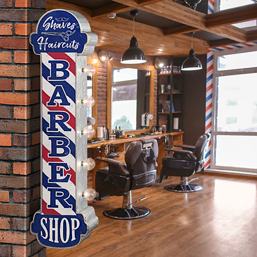 オフ ザ ウォール LED サイン BARBER SHIO