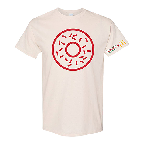 マクドナルド Tシャツ クラシック フィット Krispy Kreme Jumbo Doughnut ナチュラル