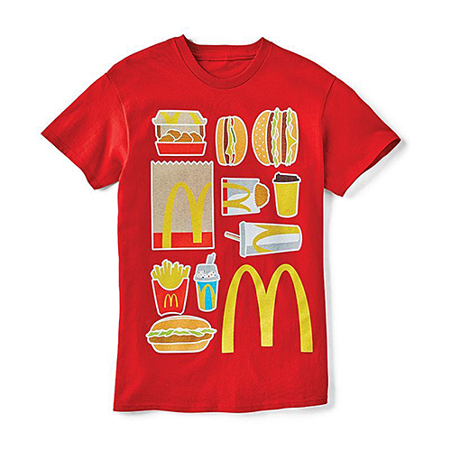 マクドナルド Tシャツ ユニセックス Icon レッド