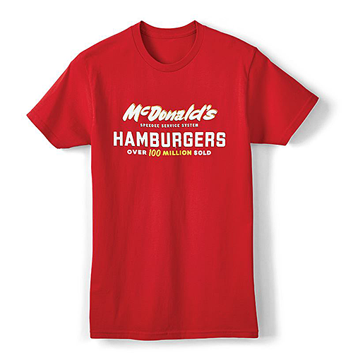 マクドナルド Tシャツ ユニセックス  Retro McDonald's レッド