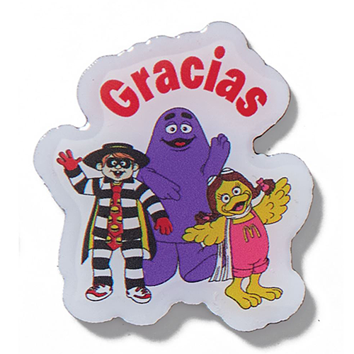マクドナルド ピンバッジ Gracias Character
