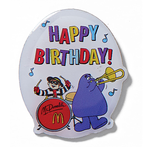 マクドナルド ピンバッジ Birthday Character