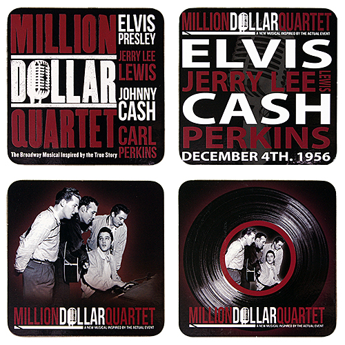 エルヴィス・プレスリー コースター Million Dollar Quartet 4枚セット
