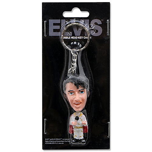 エルヴィス・プレスリー キーチェーン Bobble Head White Jumpsuit