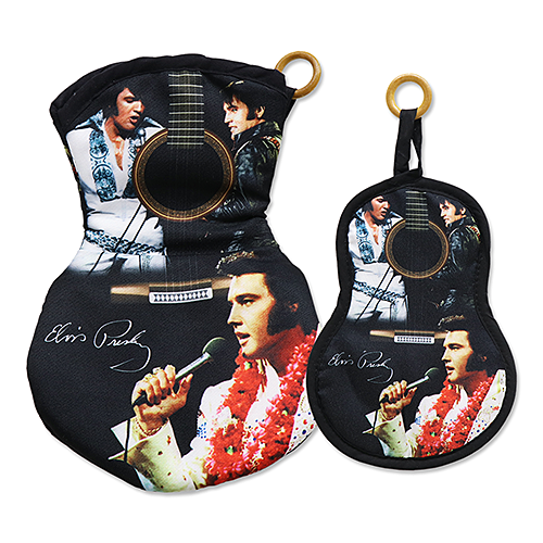 エルヴィス・プレスリー オーブン ミトン ＆ ポット ホルダー Guitar Shape 3 Images