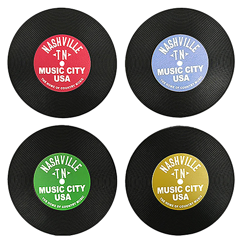 ラバー コースター 4枚セット Nashville Record