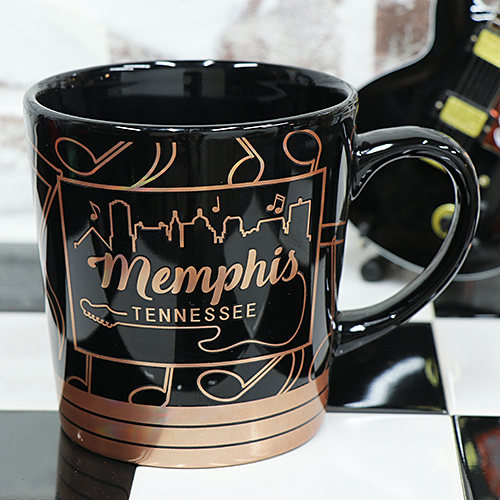 マグカップ Memphis Rose Gold Music Notes