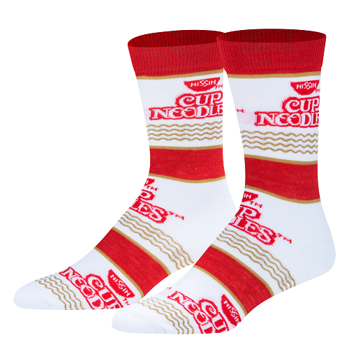 クレイジー ソックス（CRAZY SOCKS）メンズ クルー ソックス CUP NOODLES STRIPES